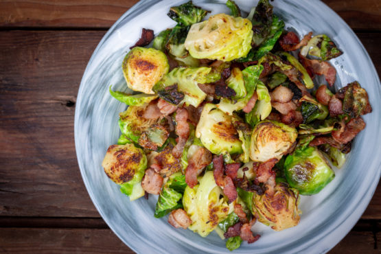 Roasted Sprouts with Bacon | Paleoista