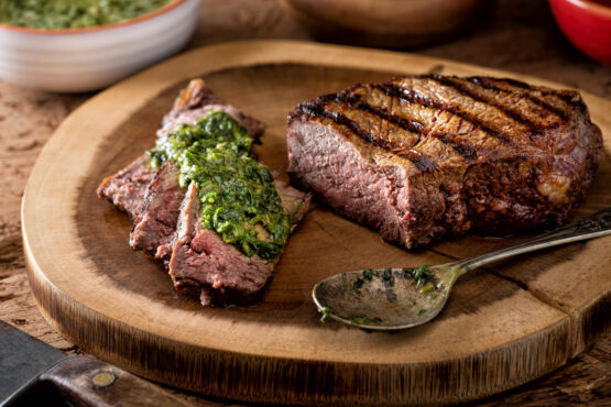 Grass-fed + finished Hangar Steak with Chimichurri | Paleoista